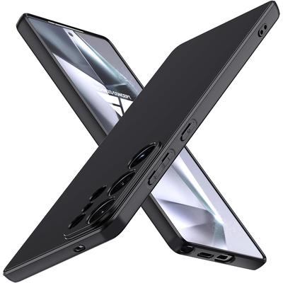 Capa Macia de Silicone Fosco de Luxo Para Samsung Galaxy S25 S24 S23 Ultra FE Plus Ultrafina Fosca Sólida Preta S 25 25+ S25U