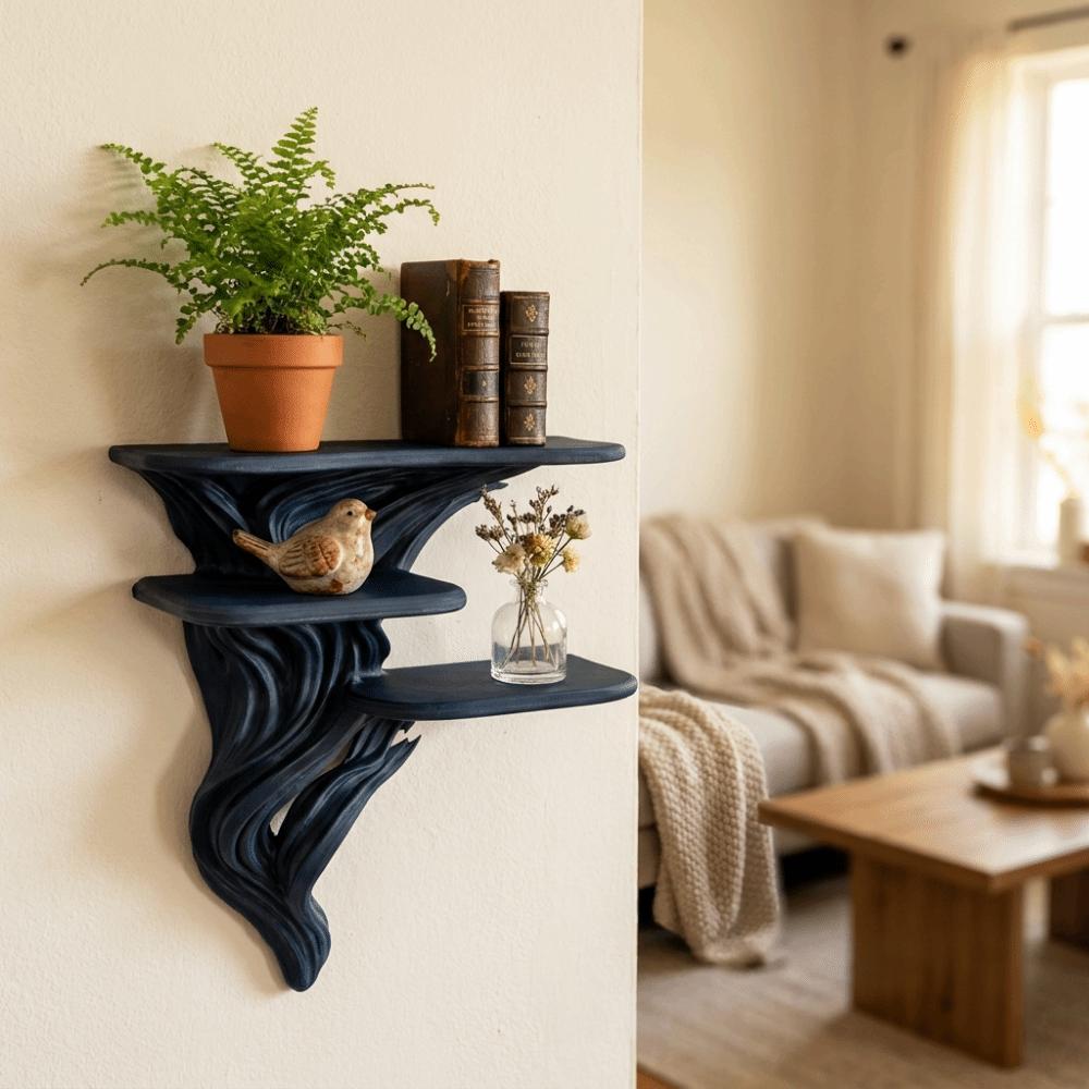 Stable Three Tier Wall Rack 3D Printed Plants Display Stand Decorative Wall Bracket Bedroom
