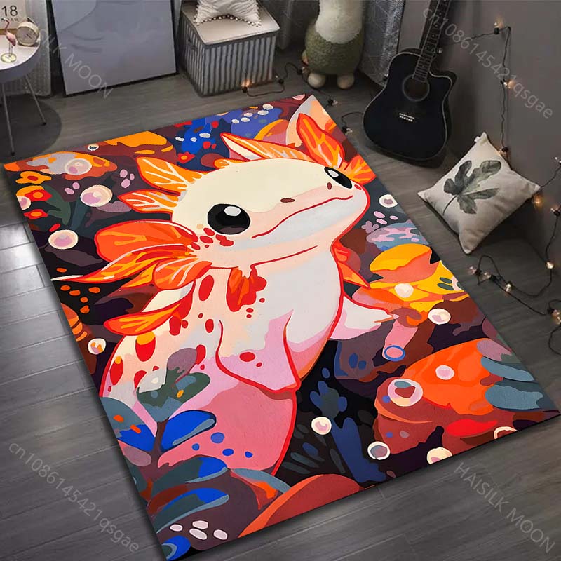 

1PC Cute red salamander Carpet for Living Room Bedroom Sofa Home Decor Rus Non-slip Floor Mat Luxury Gift 40cm x 60cm