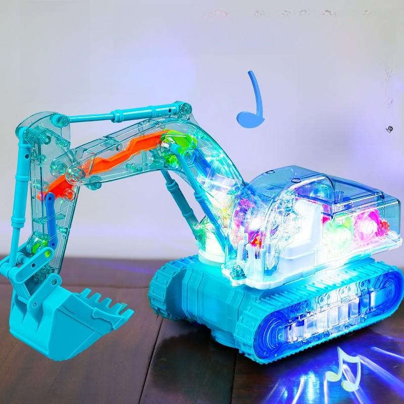 Electric Construction Vehicle Model With Transparent Gears For Boys Playroom Decor