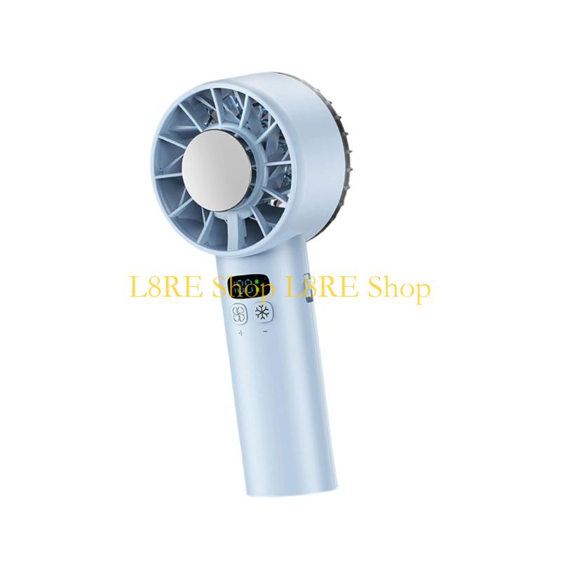 L8RE Small Pocket Fan Digital Display Fan 5200mAh Cooling Fan Outdoor Fan Table Fan with Large Battery Suitable for Own Use
