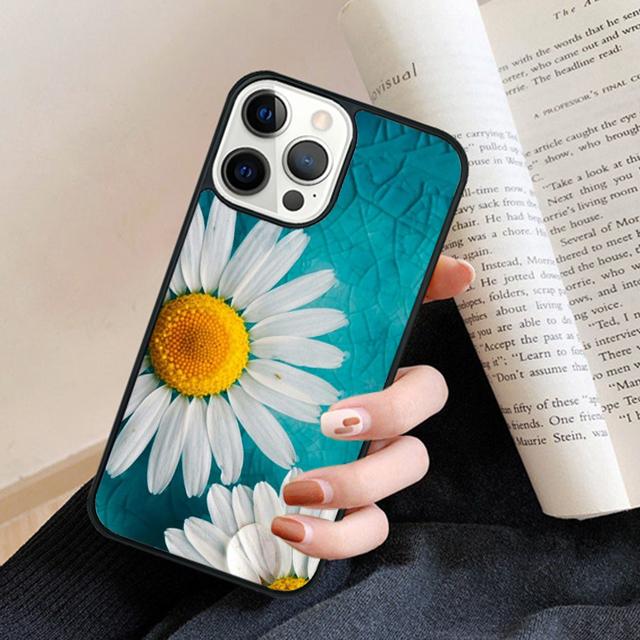 Daisy Flowers Field Phone Case Back Cover for iPhone 17 Air 16 15 14 13 11 12 Pro Max Plus Fundas Coque