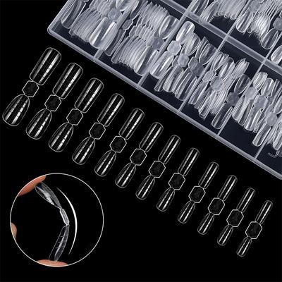 120Pcs/Box 2 In 1 Nail Forms Mold Building Reusable Nail Extension Forms For Builder Gel Press On Nails Design Salon DIY Tools