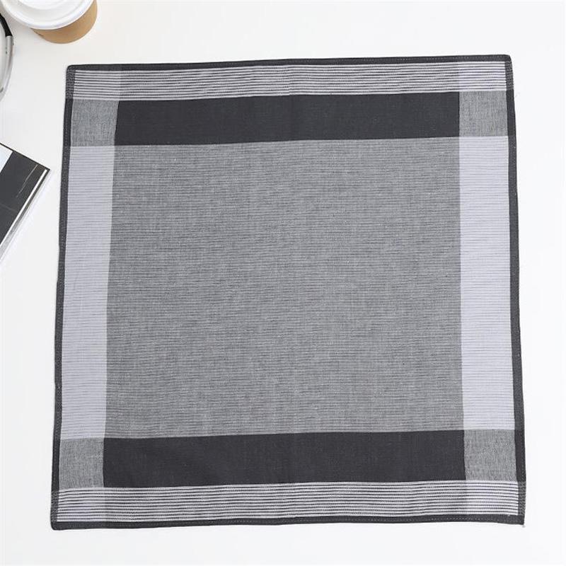 3 szt. Bawełniane 43x43cm Eleganckie Męskie Chusteczki do Ocierania Potu Artykuły Ślubne Barwiona Przędza Krata Nie Blakną Kwadratowe Chusteczki