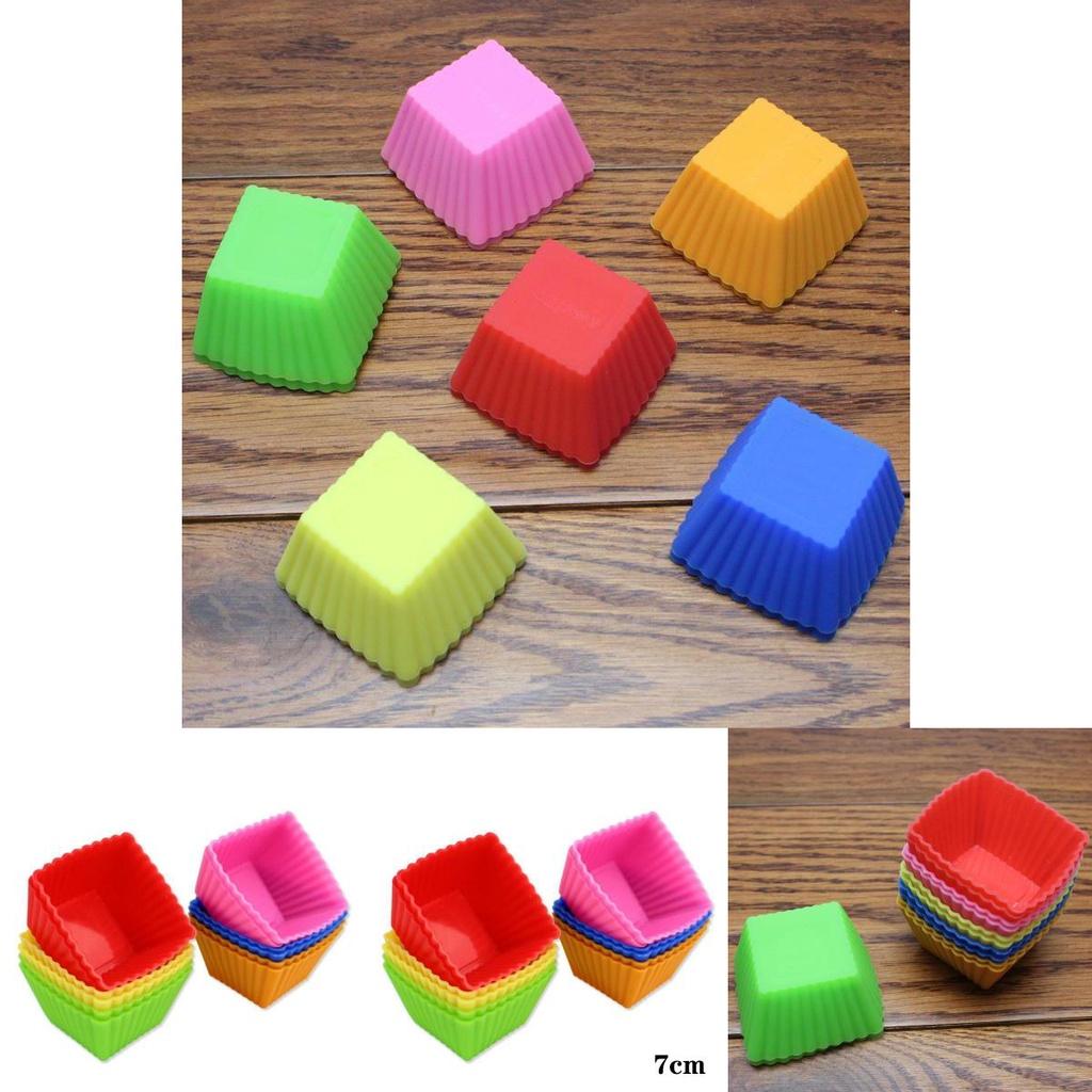 High-grade Silicone Square Cupcake Moulds For Creative And Fun Cake Decorating