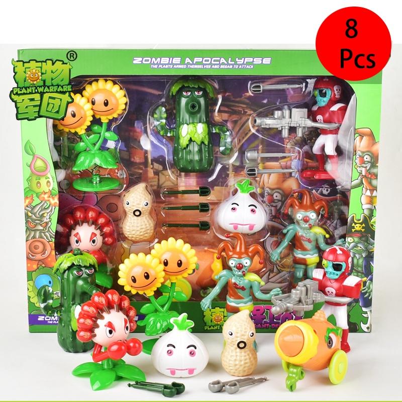 Plants Vs Zombie Peashooter Action Figure Dolls Set High Quality Kids Present