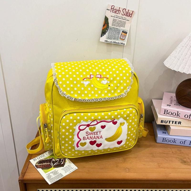 2026 New Japanese Cartoon Pink Backpack Book Bags Pink Girl Embroidery Strawberry Children's Schoolbag Student Birthday Gift