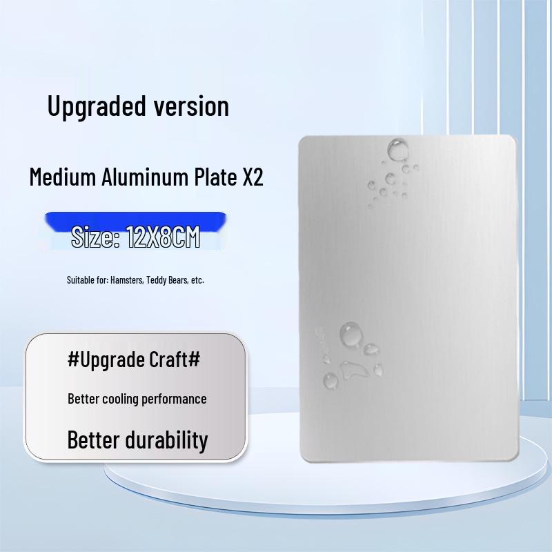 Aluminum Pet Cooling Pad for Rabbits and Hamsters - Summer Heat Relief and Insulation Sheet