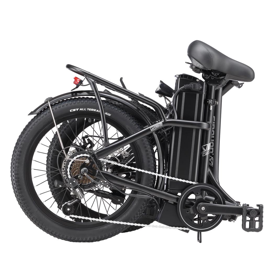 SINOHON C20 Folding Convenient Electric Bicycle With Seat 250W Men's E-Ebike 36V18Ah Battery 20 Inch Fat Tires Women's Convenient Electric Bike