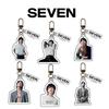 Jung Kook SEVEN Solo Acrylic Keychain, Jungkook Concept Photo Double-Sided Keyring, Kawaii Bag Pendant Idol Merchandise Gift for Kpop ARMY Fans