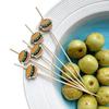 Portable Hamburger Garnish Fruit Sticks Disposable Cartoon Food Sticks Party Buffet Bamboo Sticks