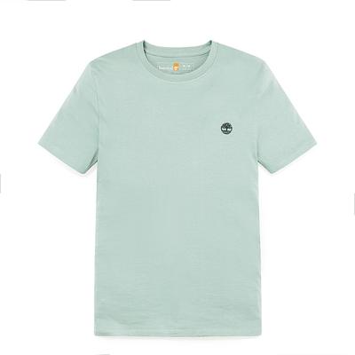 Kurzarm Freizeit Atmungsaktiv Schlank Passend Rundhals T-Shirt Herren Oberteile Geprägt-Grün A2EKJENE