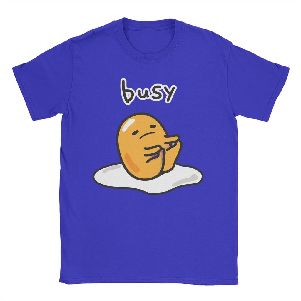 Gudetama Cartoon Eggs Graphic Print T Shirts Men Women  100% Cotton  Tee Shirt Clothing