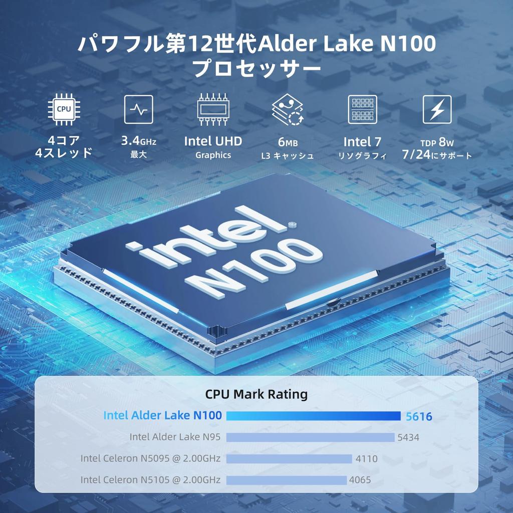 HiMeLE Quieter4C Lüfterloser Mini 12. Generation Alder Lake N100 zu Windows 11 Leise 16GB LPDDR4 x 512GB Micro Desktop 4K Triple Display Simultan