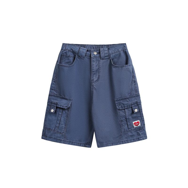 Guan Qu Summer  26: Unisex American Street Style Loose Breathable Shorts with Large Pockets XL