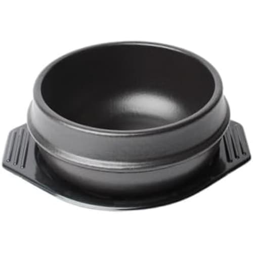 Seongun Korean Earthenware Pot, Toppegi, with Plastic Mat, Set, Jjigae Pot, No. 4 (16cm)