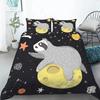Cartoon Sloth Duvet Cover Pillowcase Bedding Set 2/3piece Set Adult Kid Bedroom Single/Double/Queen Large Size Home Textiles