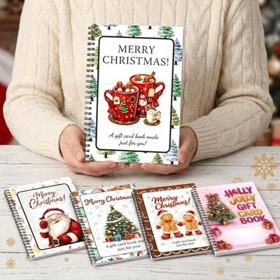 Holographic Christmas Gift Card Booklet Booklet Format Christmas Gift Card Holder  Family Friends