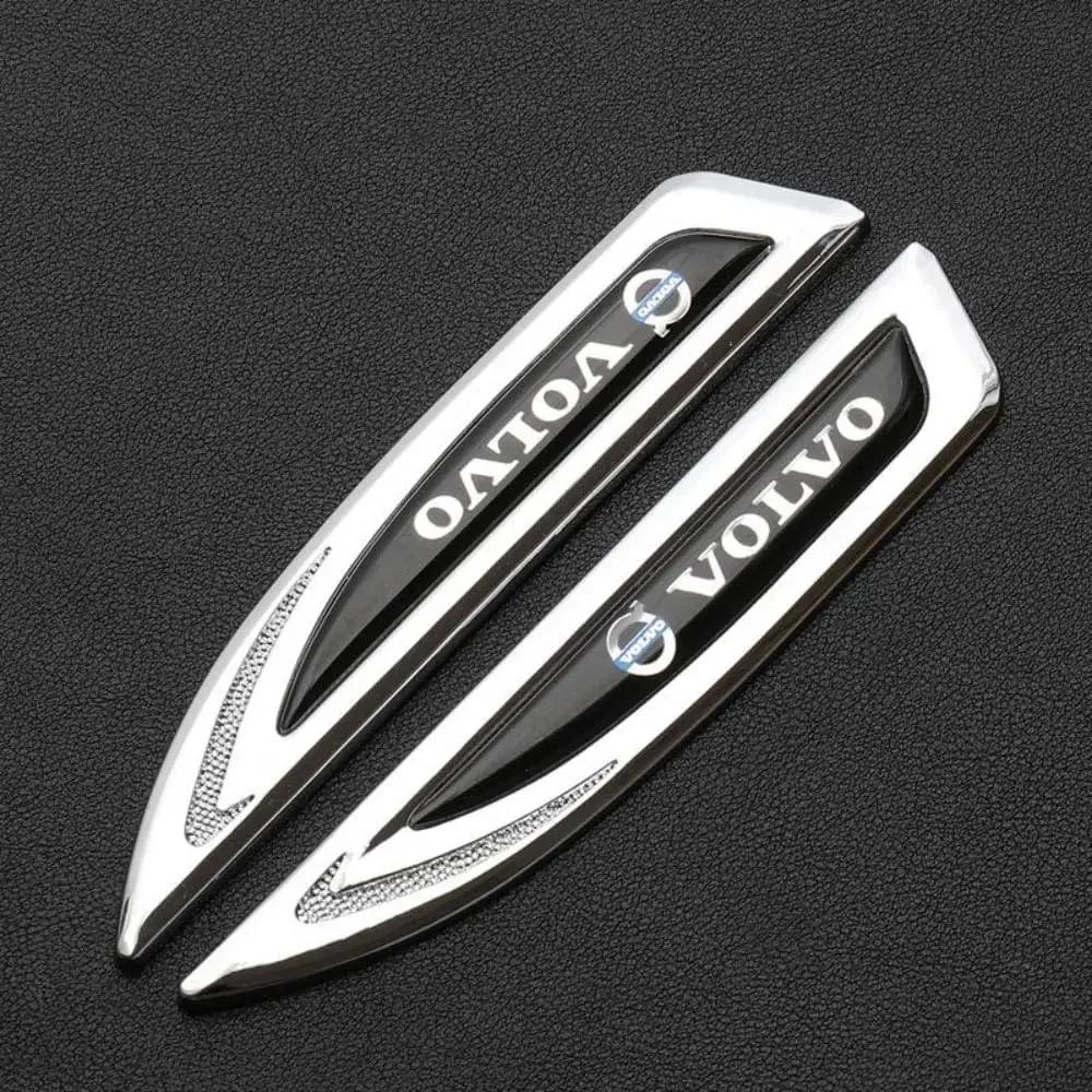 2 Pezzi Metallici Laterali per Auto Adesivi con Logo Metallo per Auto sono Adatti per Carrozzeria Posteriore di Volvo C40XC60XC90S6S90.