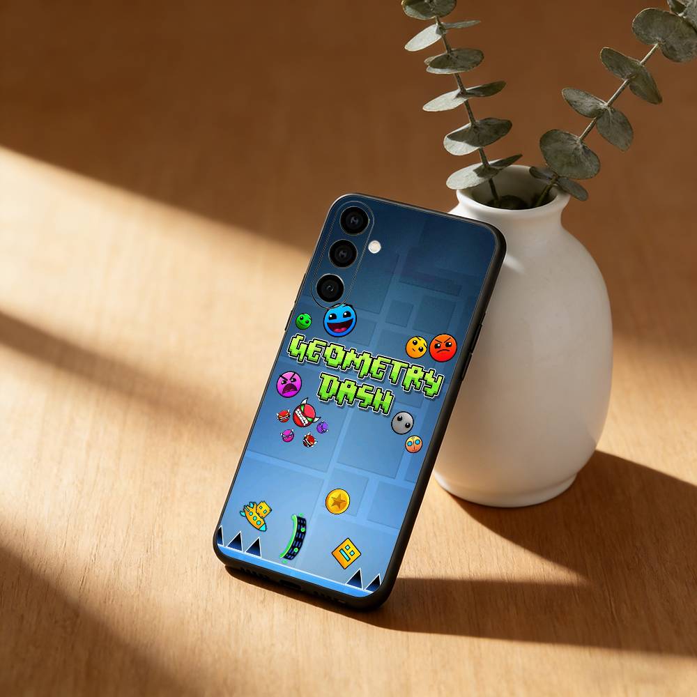 

Чохол для телефону G-Geometry Dash Game для Samsung Galaxy A20, 21s, 22, 31, 32, 52, 53, 72, 73, 80, 91, м який чорний корпус Samsung a30 a20