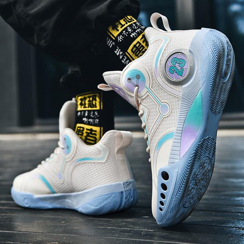 Basketball Shoes Male Students Mesh Breathable Teenagers Four Seasons Older Children Sports Shoes Women's Actual Combat Sneakers Men's Shoes Men's