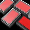 Quick-Dry Red Square Ink Pad for Office Stamping & Fingerprints