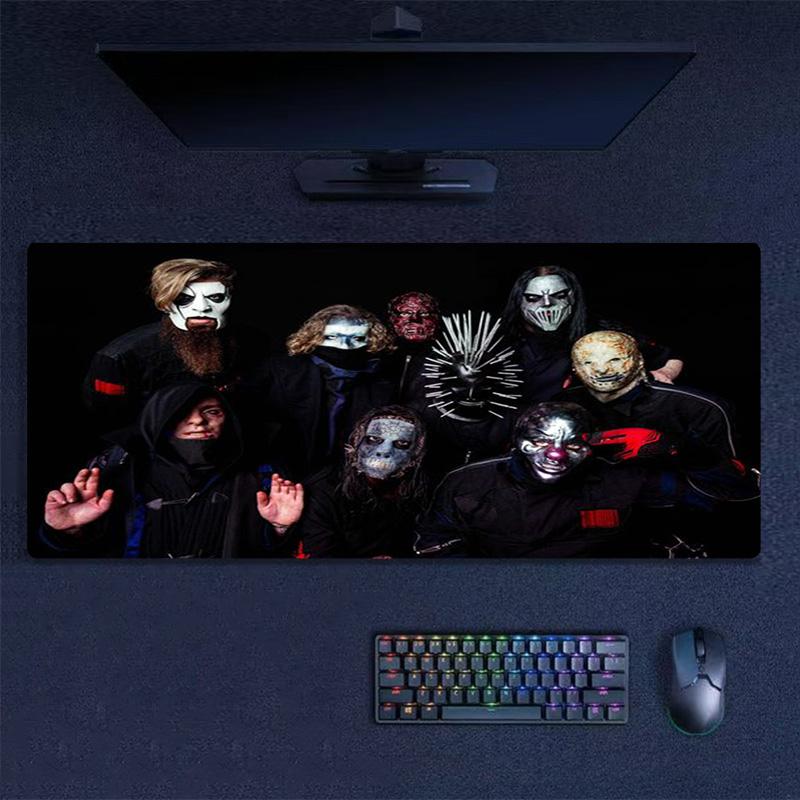 Slipknot Red Tribal Symbol Logo Large Gaming Mouse Pad Non Slip Desk Mat for PC Rock Band Fan Decor