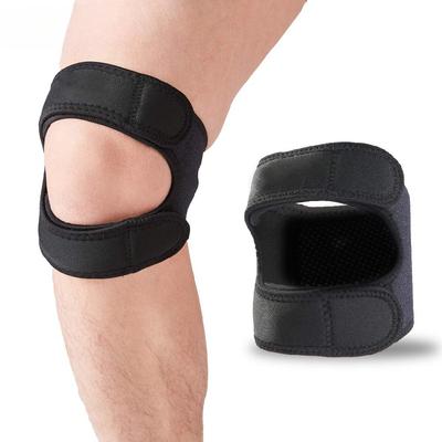 1PC Professionelle verstellbare Patella Sport Knieschützer schwarz Dämpfung unter Druck Beinschutz Fitnesstraining Schienbeinschutz Kniescheibe