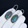 Rainbow Calsilica Gemstone Earrings, 925 Sterling Silver Earrings, Handmade Silver Earrings For Gift, Rainbow Calsilica Dangle Drop Earrings Wife Gift