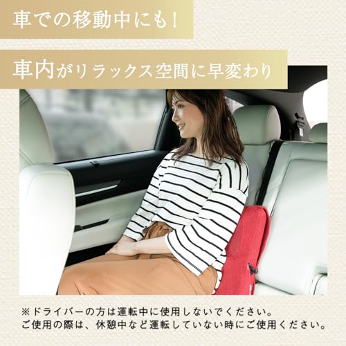 ATEX Lourdes Slim Massager, Back and Waist Massage Cushion Pro, Gray, AX-HCL1480gr, Gift, Includes Japanese Instruction Manual