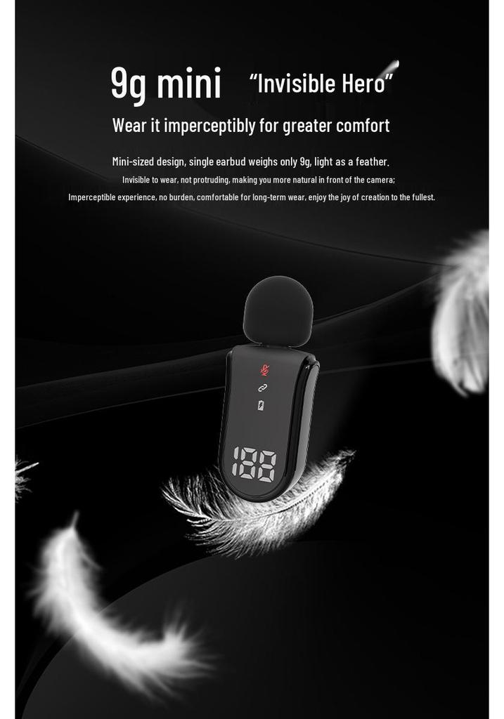Dual Wireless Lavalier Mic Set with Magnetic Connection, Battery Display, Charging Case, Noise Reduction, Ideal for Live Streaming & Recording