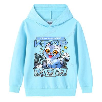 K-Pop Dämonenjäger Hoodies Mädchen Dünnes Kapuzensweatshirt Herbst Trainingsanzug Kapuze Sportbekleidung Langarm Pullover Kinderkleidung