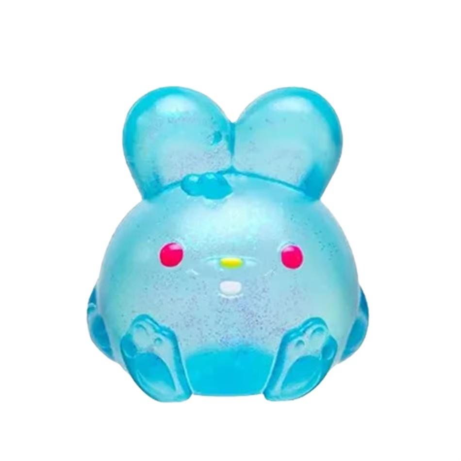 Cute Rabbit Squeeze Toy Sensory Fidget Cube Stress Relief Squishy Cube Anti-Anxiety Soft Pinch Object For Focus Adhd Population