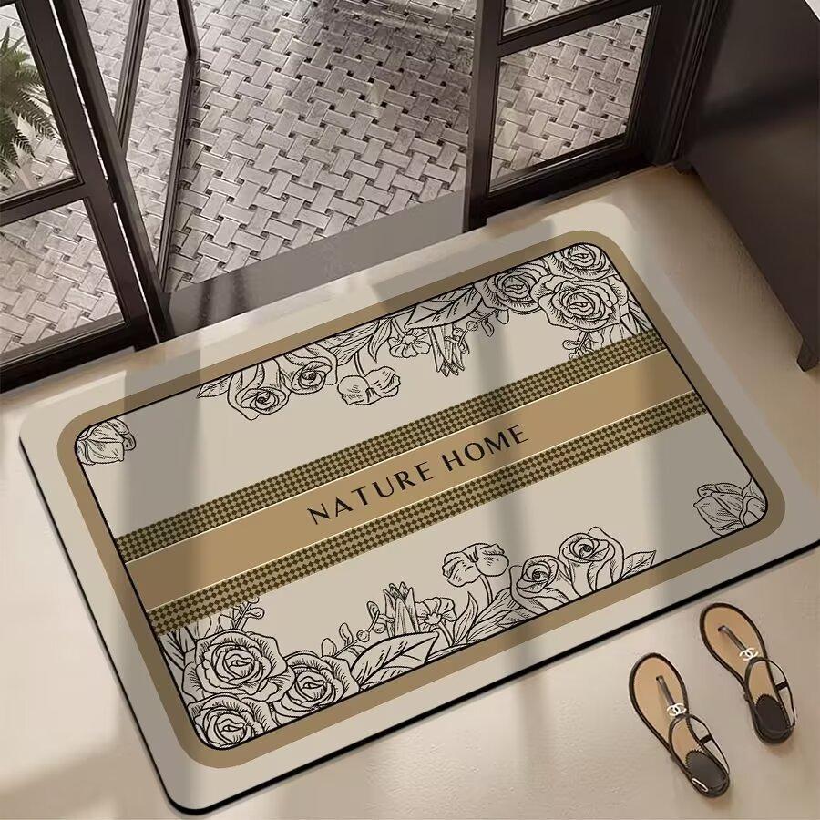 Rural style Bathroom Floor Mats  Bathroom Water Absorption  Quick Drying  Dirt Resistant  Anti Slip Foot Mats  Diatom Mud Foot Mats