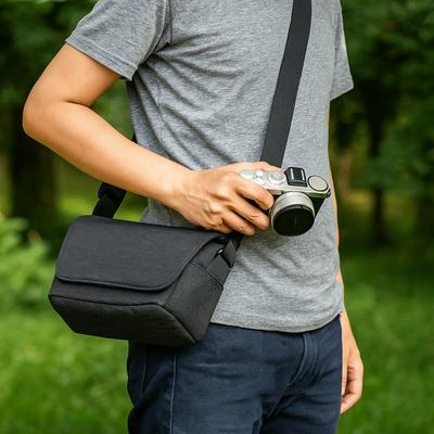 Waterproof Backpacker Camera Bag Detachable Strap Thickened Mirrorless Camera Bag Lightweight Carrying Shoulder Bag Photography