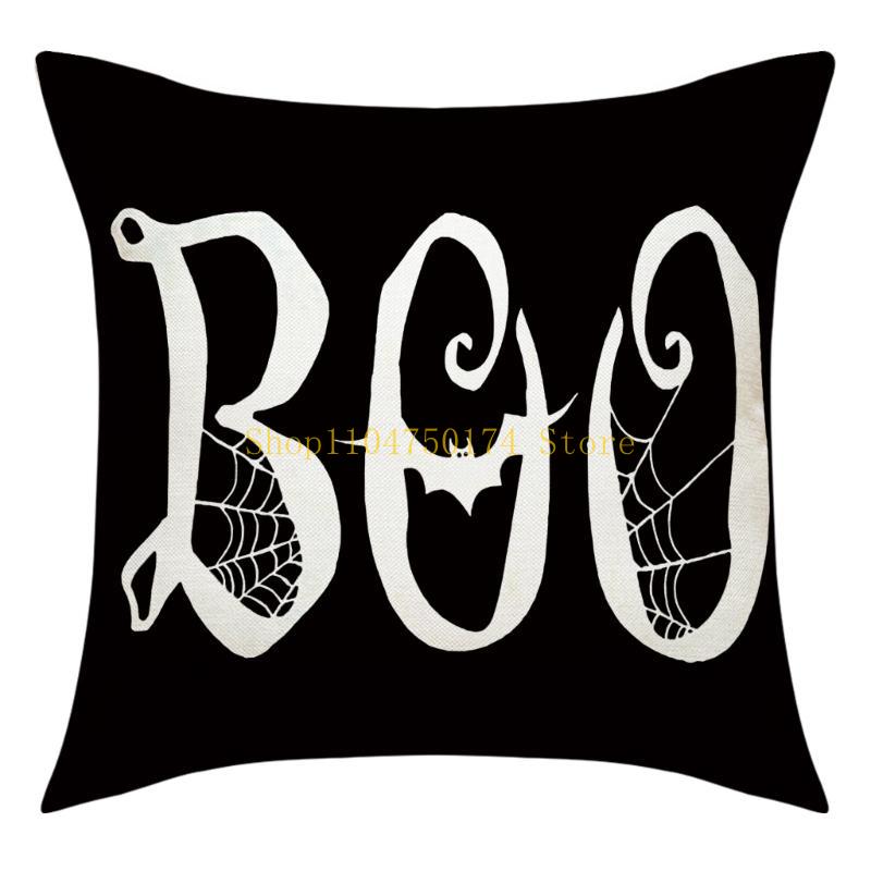 Linen Pillow Cover Pumpkin Bat Cushion Cover Decoration Dormitory Sofa Bed Decor top sale 800₽