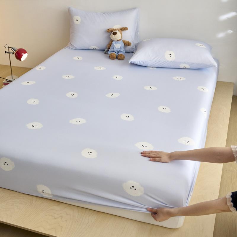 Cartoon Printed Mattress Summer Student Dormitory Bedspread Mattress All-Inclusive Protective Cover Sheet Cover Non-Slip Bedding