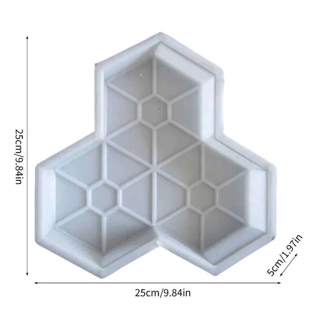 1Pcs Plastic Stepping Stone Paver 25x5cm Concrete Path Maker Mold For Lawn Patio Yard Garden