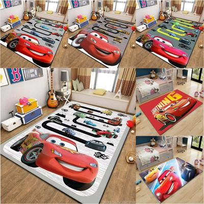 Tappeto Pista da Corsa McQueen Dinamico Tappeto per Decorazione Soggiorno Camera da Letto Tempo Libero Tappetini Morbidi ad Area Tappetino Comodino Tappeto di Benvenuto