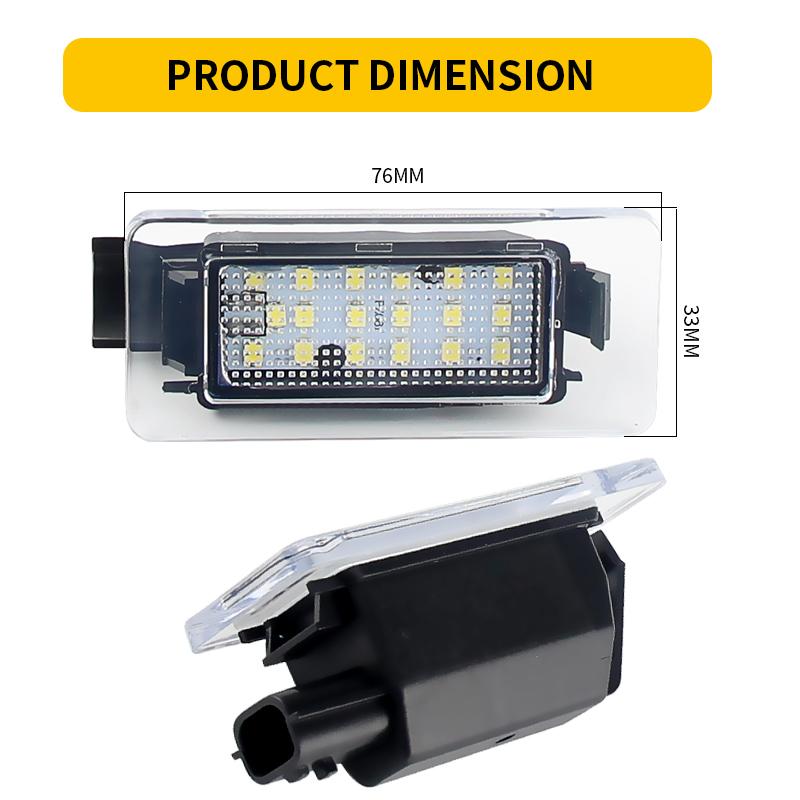 2pcsWhite LED Number License Plate Lights Lamp for Nissan Serena C27 Altima Suzuki Landy Dacia Duster 265108990E Car Accessories