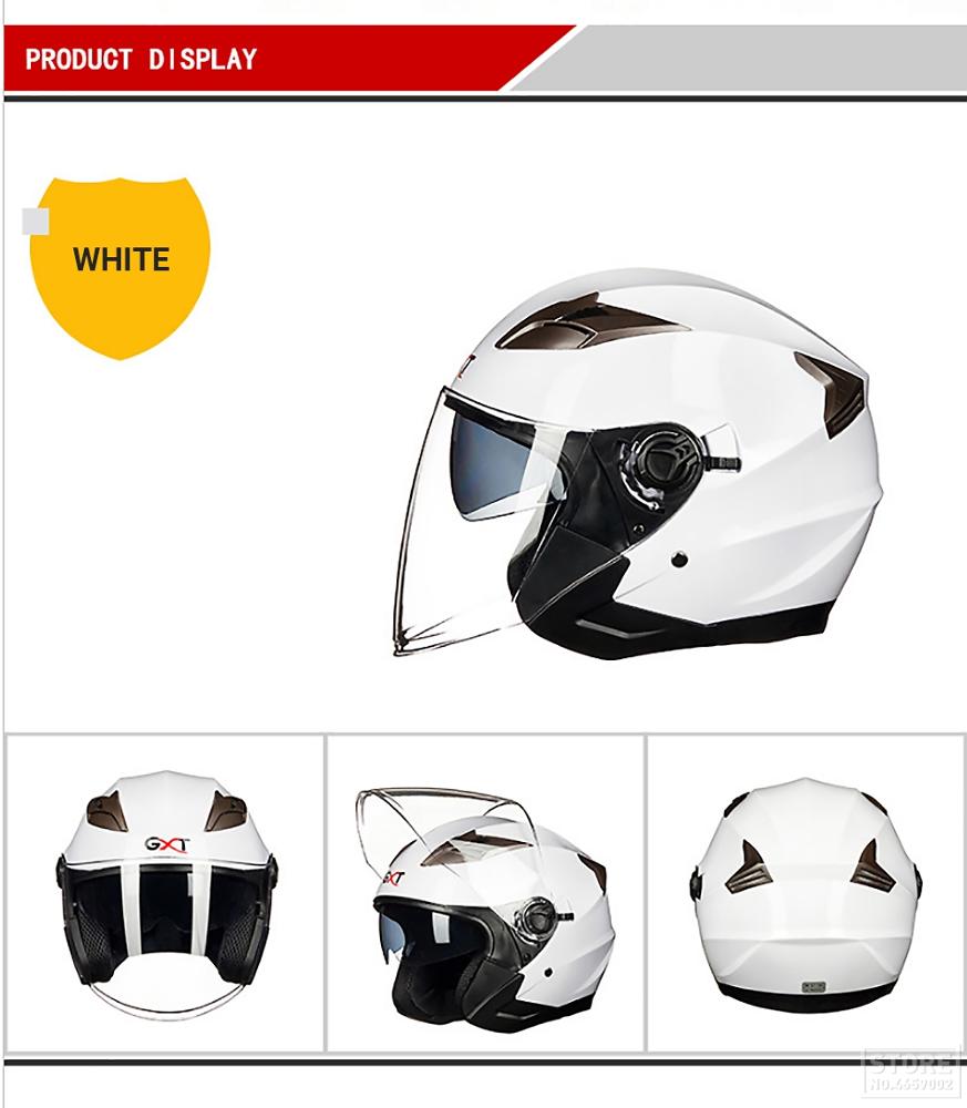 GXT Motorcycle Helmet Half Face ABS Motorbike Helmet Electric Safety Double Lens Helmet Moto Casque for Women/Men Casco Moto #