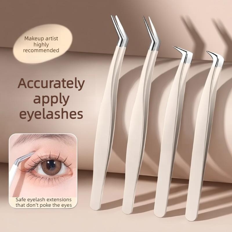 High Precision False Eyelash Tweezers Wedding And Vaccination Beginners Stainless Steel Eyelash Tweezers Grafting False Eyelash