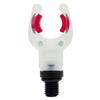 Fishing Rod Rest Head with Night-Visible Fork, V-Shaped Support and Screw-In Base, Pier Use, Shore Use, Night Fishing