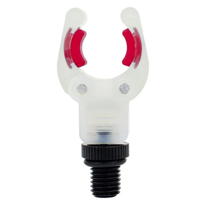 Fishing Rod Rest Head with Night-Visible Fork, V-Shaped Support and Screw-In Base, Pier Use, Shore Use, Night Fishing