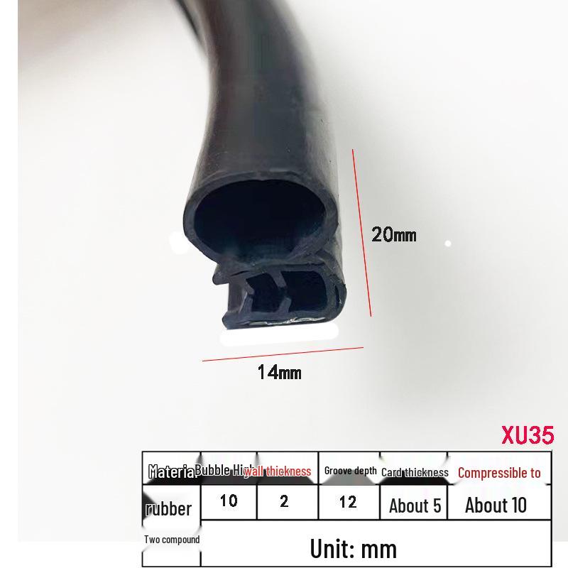 High-Temperature Resistant U-Shaped Rubber Sealing Strip for Dustproofing Electrical Cabinets and Car Doors