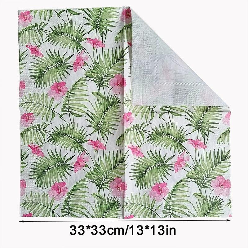 20pcs/pac Floral Printed Paper Napkins for Wedding Colorful Facial Tissues for Party Table Setting Disposable Dinner Napkins