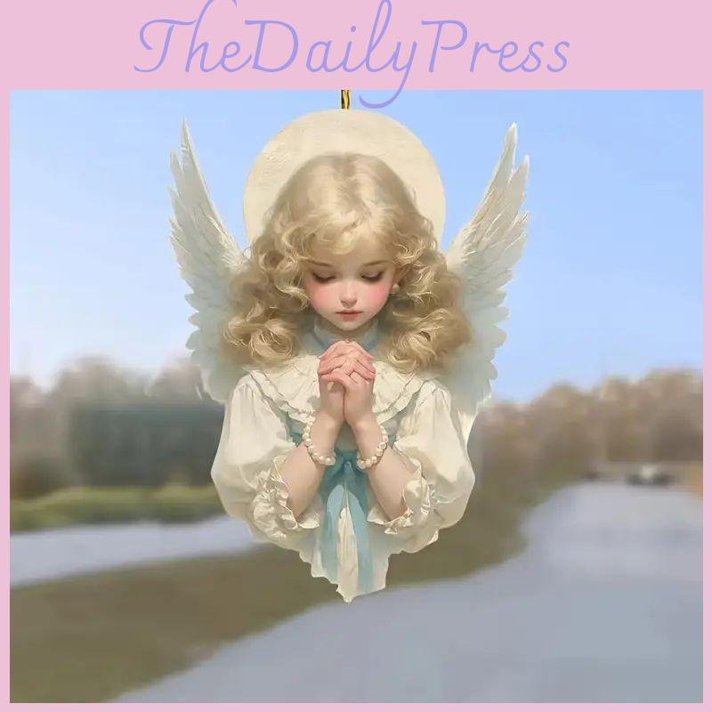 Acrylic Angel Car Interior Decor Pendant For Stylish Vehicle Accessories