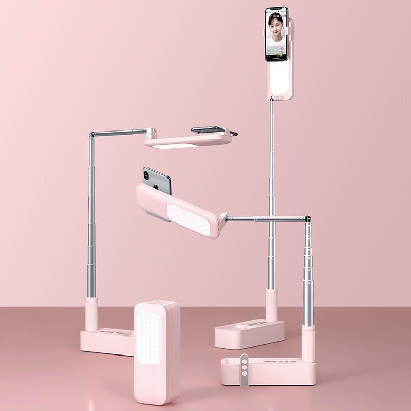 

Dual-Phone Overhead Stand: Multi-Functional Live Streaming & Desktop Holder for Internet Celebrities