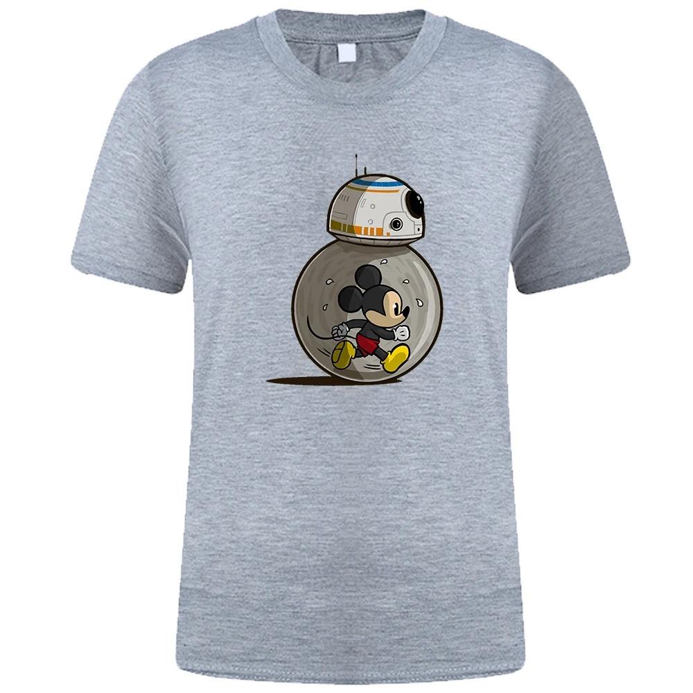 Běžecké tričko s potiskem Mickey Mouse pro muže Disney Star Wars Zábavné tričko Letní bavlněný top Harajuku móda Pánské tričko