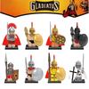 Premium Plastic Building Blocks Toy X0164 Ancient Roman Spartan Crusader Figures Set X643-650